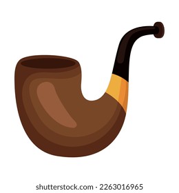 wooden pipe smoke accessory icon