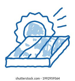 wooden plank cutting sketch icon vector. Hand drawn blue doodle line art wooden plank cutting sign. isolated symbol illustration