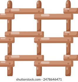 Wooden Plank Fence concept, Crate Pallet Top View vector color icon design, timber and lumber Symbol, forest Deforestation products Sign,mill yard saw works stock illustration