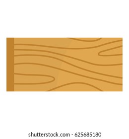 Wooden plank icon flat isolated on white background vector illustration