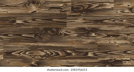 Wooden plank panel. Vintage plank background. Vector illustration