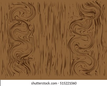 wooden plank pattern texture and gnarl line surface brown  beautiful  board for background. Vector illustration Eps10
