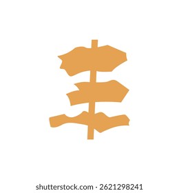wooden plank signboard direction vector logo design