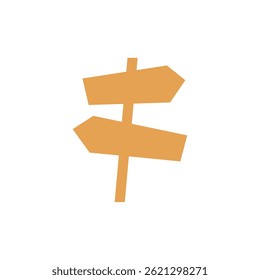 wooden plank signboard direction vector logo design