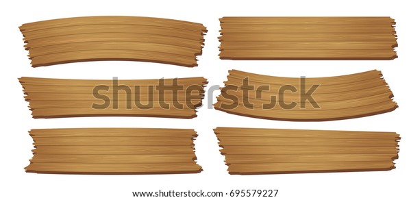 木の板の看板 白い背景に木のバナーベクター画像エレメント 木の板の丸い形のイラスト のベクター画像素材 ロイヤリティフリー 695579227