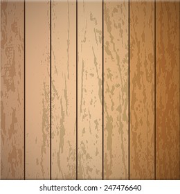 Wooden plank texture, vector background illustration
