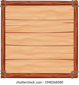 Wooden planks built in a framed board