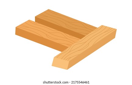 Planchas de madera Industria de la Construcción. Ilustración del vector
