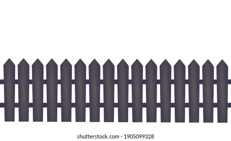 Wooden Planks Fence.  Vector Illustration