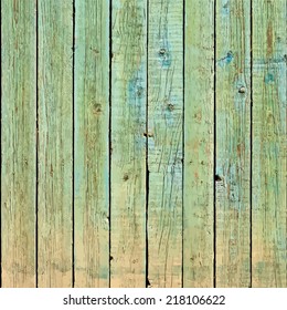 Wooden planks with old paint - background for your design. EPS10 vector.