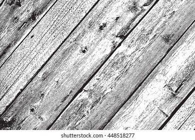 Wooden Planks Overlay Distressed Texture For Your Design. Empty Template. EPS10 vector.