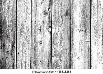 Wooden Planks Overlay Distressed Texture For Your Design. Empty Template. EPS10 vector.