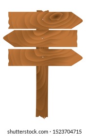 Wooden planks sign. vector illustration