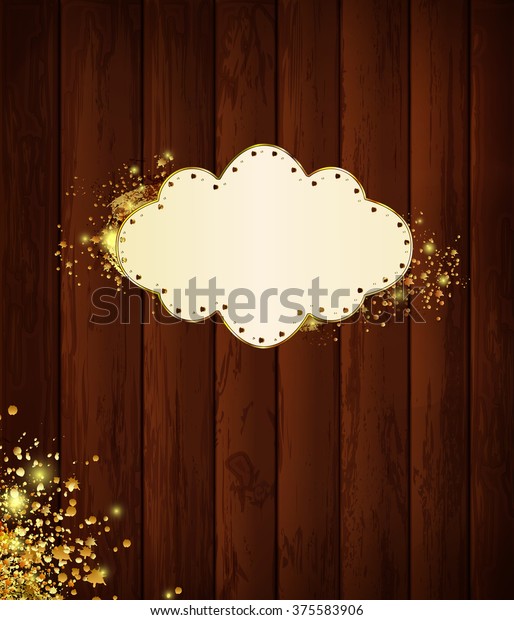 wooden planks  vector background  with frame in\
gentle tones.\
