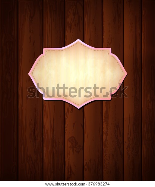 wooden planks  vector background  with frame in gentle\
tones. 