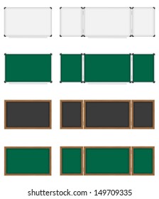 wooden and plastic school board vector illustration isolated on white background