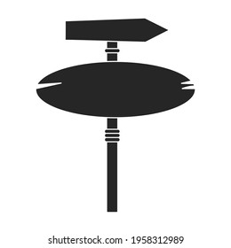 Wooden post vector black icon. Vector illustration signboard wood on white background. Isolated black illustration icon of wooden post.