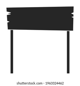 Wooden post vector black icon. Vector illustration signboard wood on white background. Isolated black illustration icon of wooden post.