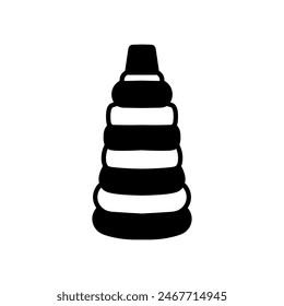 Wooden Pyramid Isolated Icon, Vector Illustration