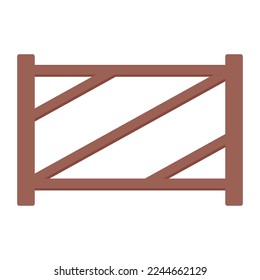 Wooden railing vector. railing on white background.