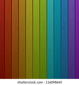 Wooden rainbow background