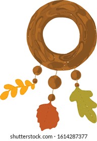 Wooden rattle for the kid. Children's toy for happy games.