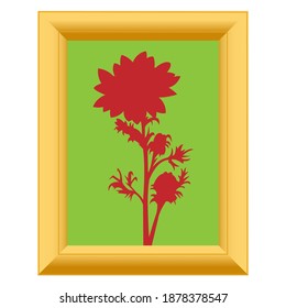 Fotograma rectangular de madera para tu diseño. Imagen vectorial.