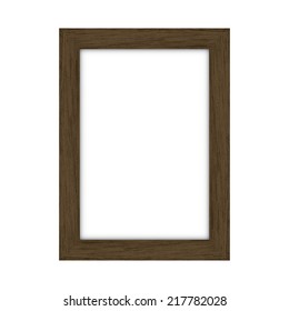 Wooden rectangular picture frame - Vector