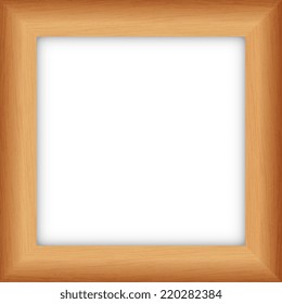 Wooden rectangular picture frame - Vector