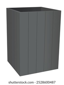 Wooden recycle bin. vector illustration