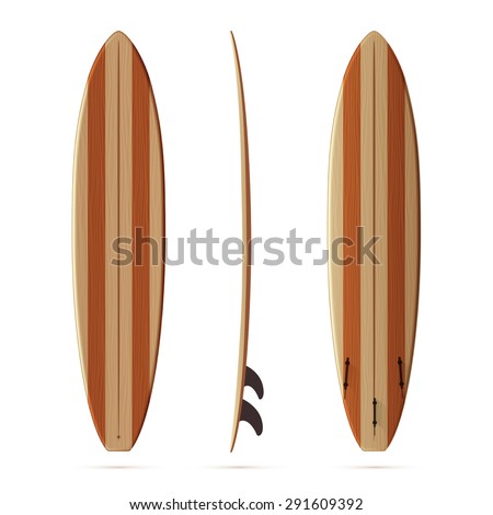 Wooden retro vector malibu surfing board Stock photo © 