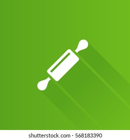 Wooden roller icon in Metro user interface color style. Baking food cake bakery