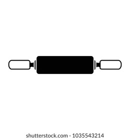 wooden roller isolated icon