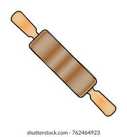 wooden roller isolated icon
