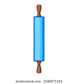wooden rolling pin cartoon. tool wood, vintage cylinder, drawing logo wooden rolling pin sign. isolated symbol vector illustration