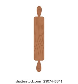 wooden rolling pin icon over white background. colorful design. vector illustration