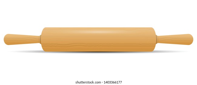 Wooden rolling pin vector design illustration isolated on white background