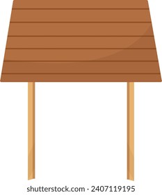 Wooden Roof Structure Vector Illustration