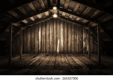 wooden room, vector