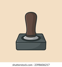 Wooden round rubber stamper and stamp