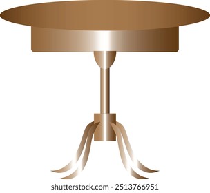 Wooden round table on white background Free Vector