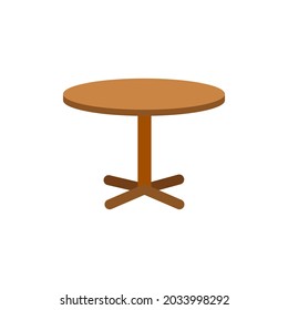 Wooden round table. Vector illustration of eps 10