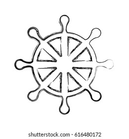Wooden rudder wheel