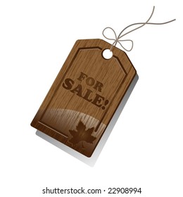 Wooden Sales Tag