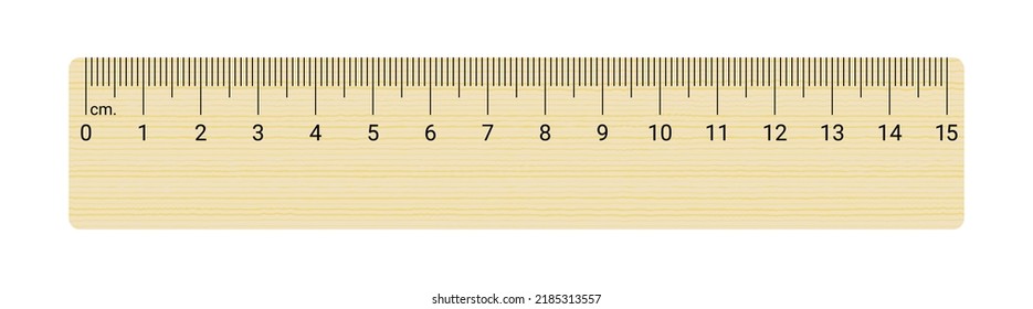 Wooden scale ruler upto 15 cm dimensions