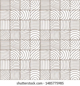 Wooden seamless background. Wooden block cut. Hand drawn wooden texture. Sketch drawing endless wood pattern. Part of set.