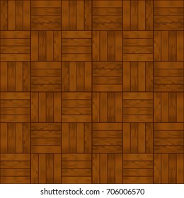 Wooden seamless parquet texture. Vector illustration.
