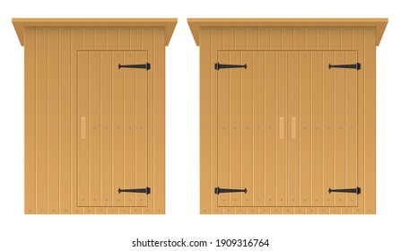 Wooden shed vector illustration isolated on white background svg
