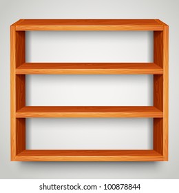 wooden shelf