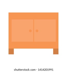 wooden shelving in white background icon